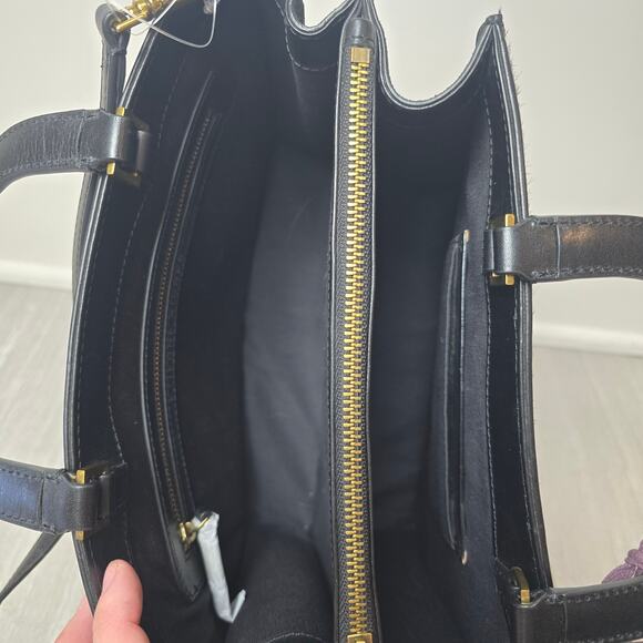 Etienne Aigner Cow Hyde and Leather Purse Black NWT  Retails $1200 - Picture 8 of 11